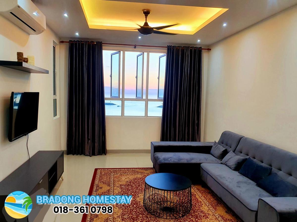 Bradong Homestay - Musllm Only, 3 Queen Bedrooms, Seaview, Infinity Pool, Gym, Near Drawbridge & Ktcc Mall كُوالا تيرينغانو المظهر الخارجي الصورة