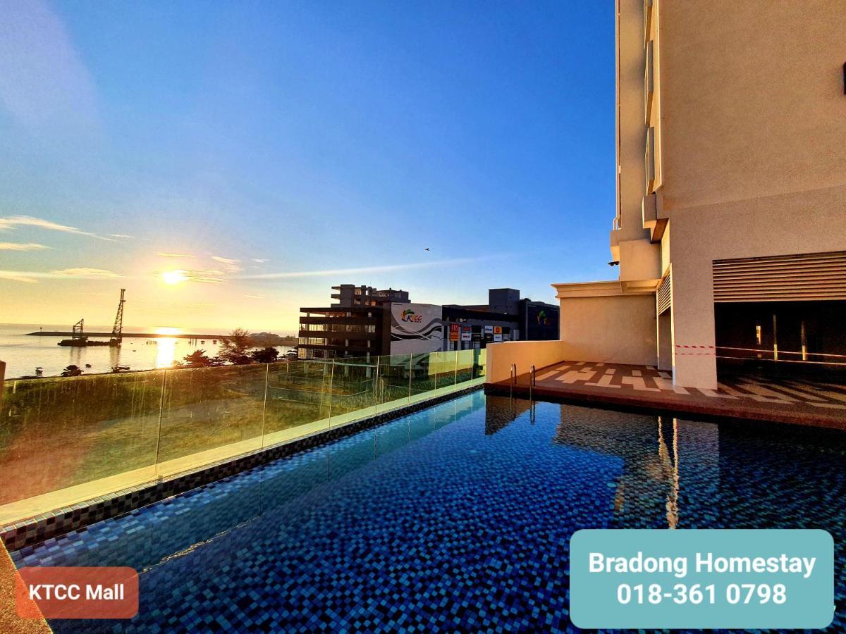 Bradong Homestay - Musllm Only, 3 Queen Bedrooms, Seaview, Infinity Pool, Gym, Near Drawbridge & Ktcc Mall كُوالا تيرينغانو المظهر الخارجي الصورة